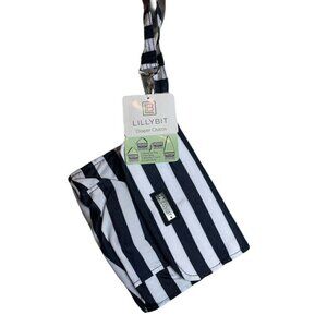 NWT Lillybit by Demdaco Diaper Clutch Bag Tote Purse Changing Pad Blue Striped
